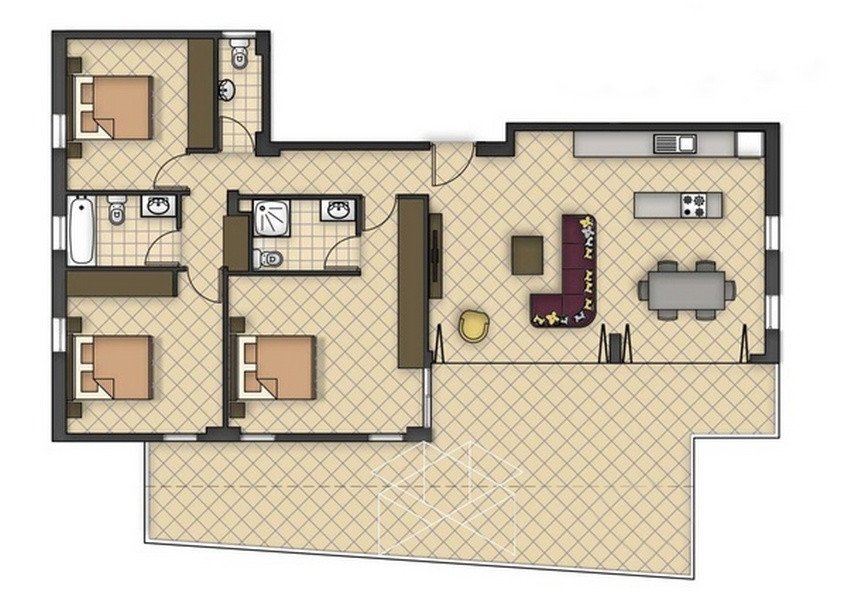 Apartment (Flat) in Agia Fyla, Limassol for Sale