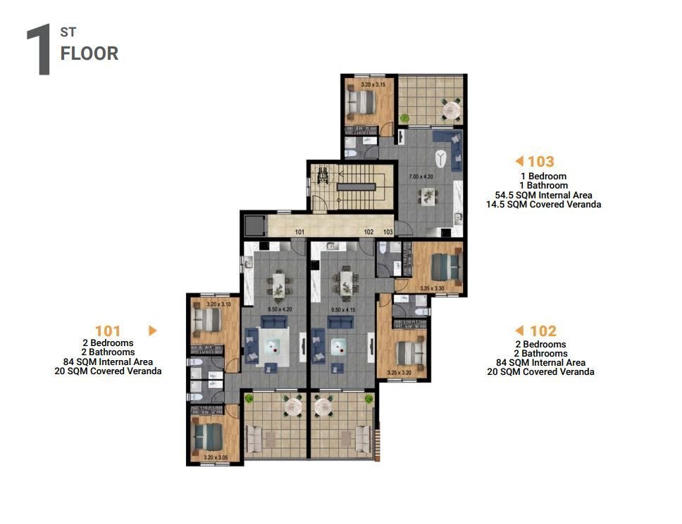 Apartment (Flat) in Parekklisia, Limassol for Sale