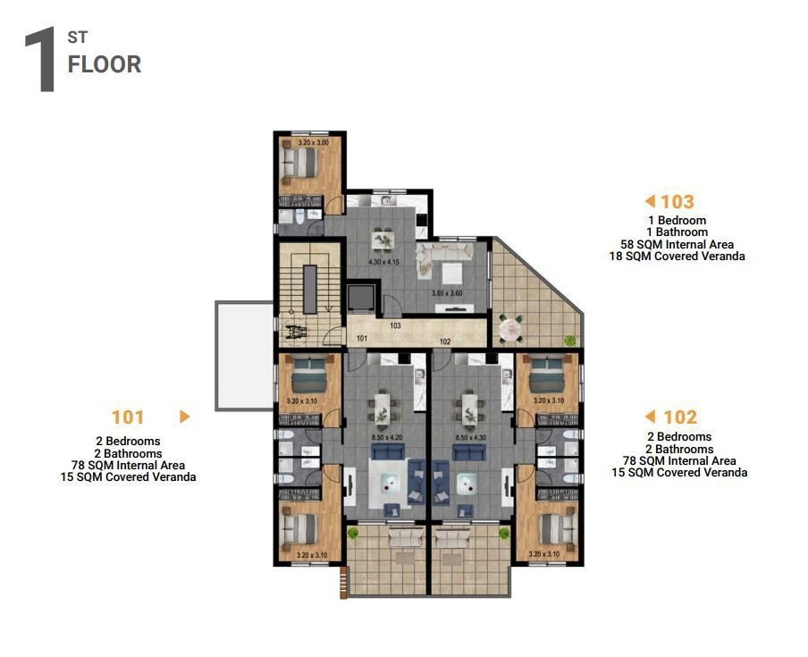 Apartment (Flat) in Parekklisia, Limassol for Sale