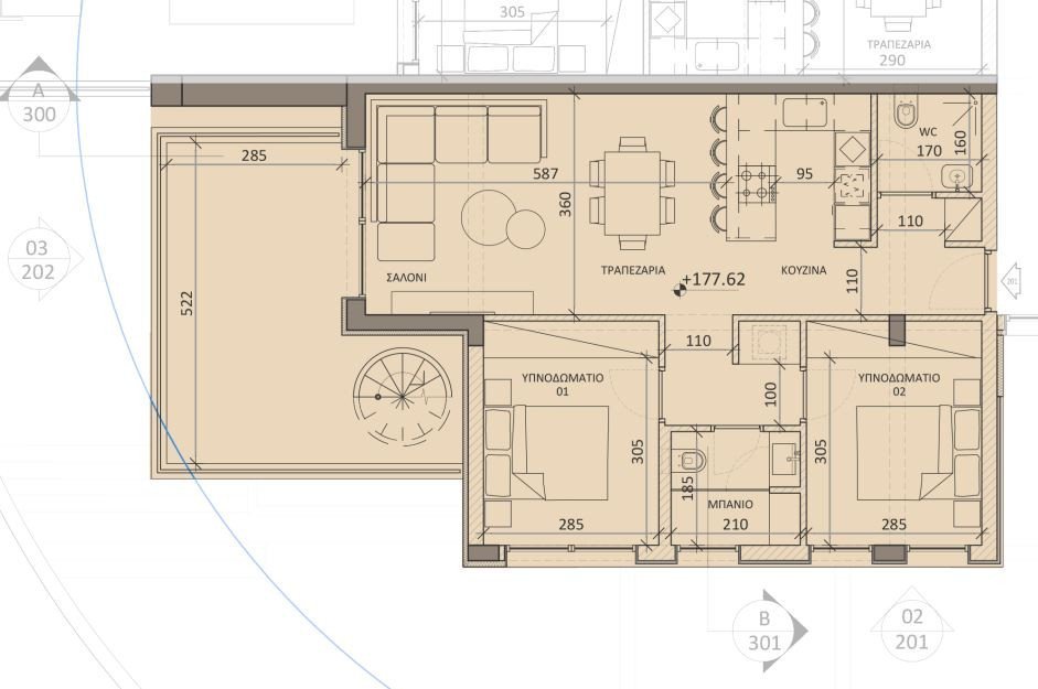 Apartment (Penthouse) in Agia Fyla, Limassol for Sale