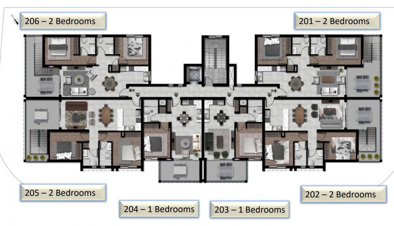 Apartment (Penthouse) in Aradippou, Larnaca for Sale