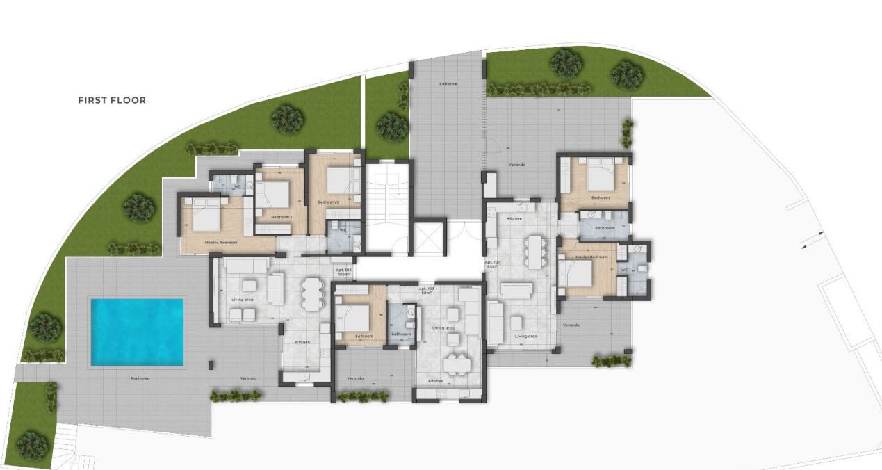 Apartment (Flat) in Germasoyia, Limassol for Sale