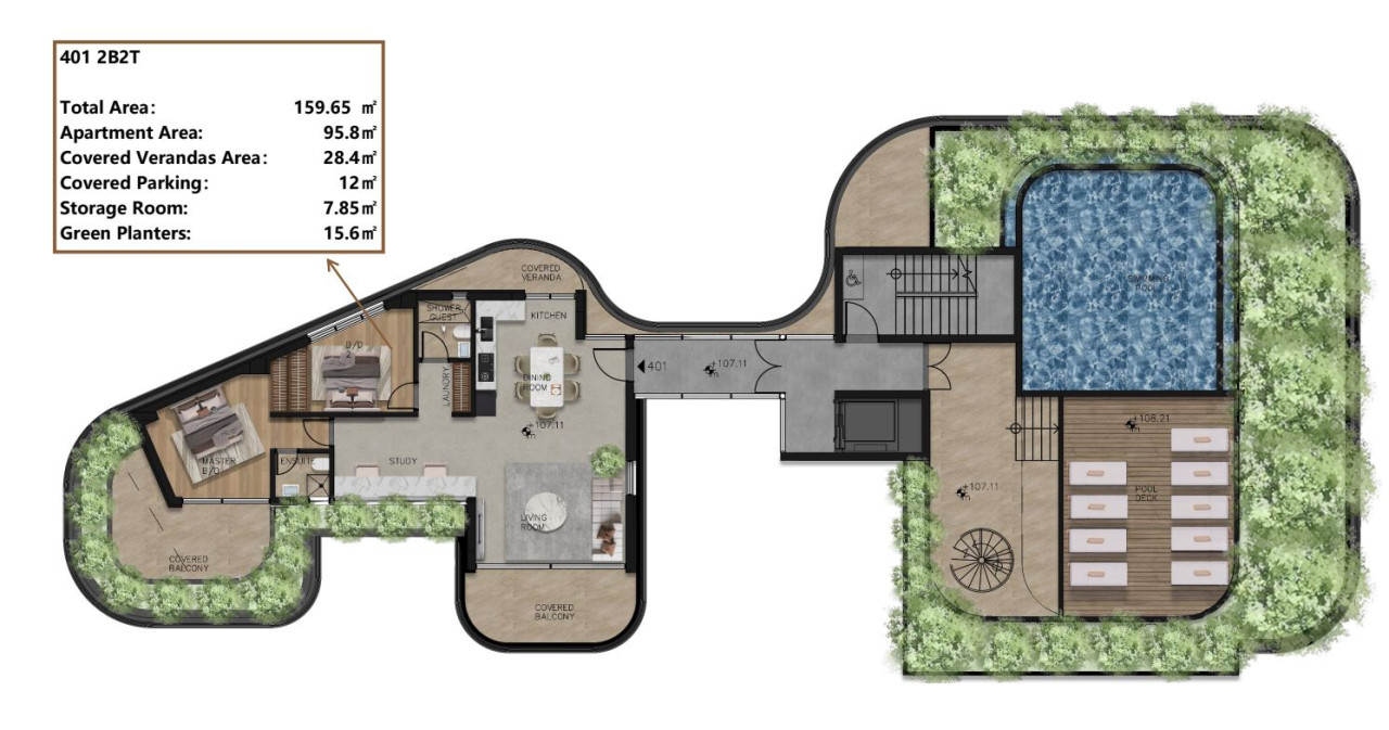 Apartment (Flat) in City Center, Paphos for Sale