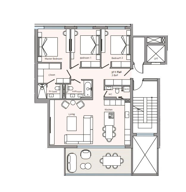 Apartment (Flat) in Germasoyia, Limassol for Sale