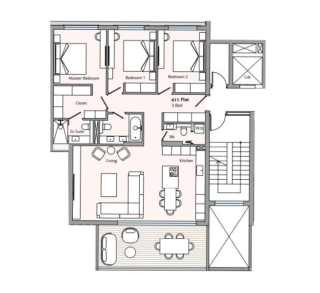 Apartment (Flat) in Germasoyia, Limassol for Sale