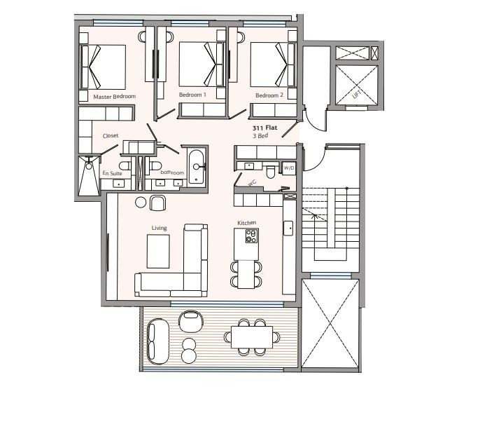 Apartment (Flat) in Germasoyia, Limassol for Sale