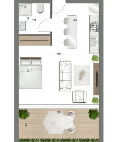 Apartment (Studio) in Agios Nikolaos, Limassol for Sale