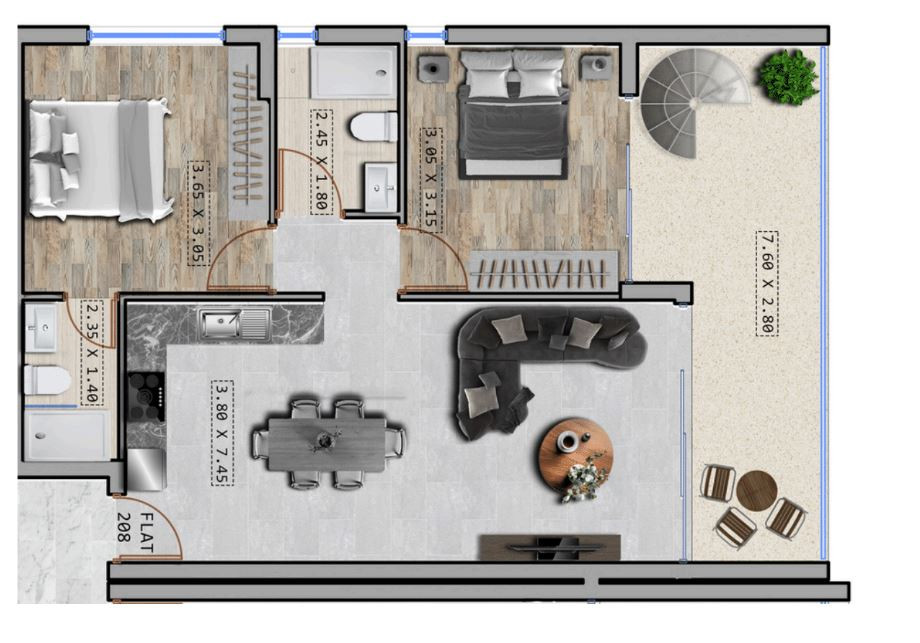 Apartment (Flat) in Kiti, Larnaca for Sale