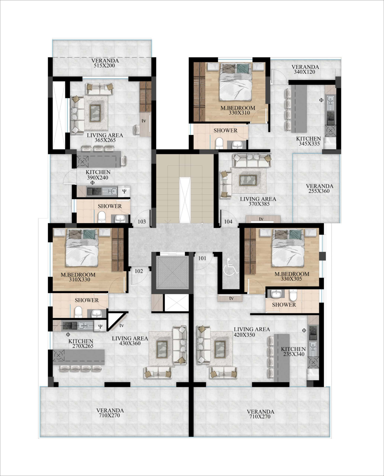 Apartment (Flat) in Zakaki, Limassol for Sale
