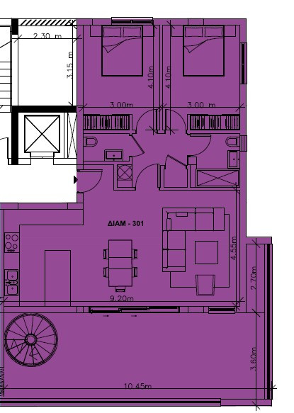 Apartment (Penthouse) in Polemidia (Kato), Limassol for Sale