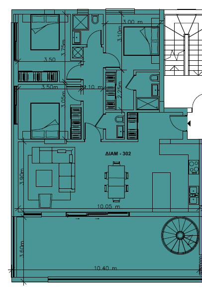 Apartment (Penthouse) in Polemidia (Kato), Limassol for Sale