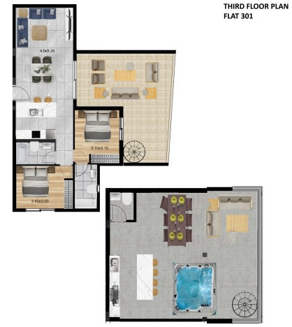 Apartment (Penthouse) in Germasoyia, Limassol for Sale