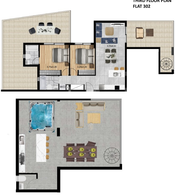 Apartment (Penthouse) in Germasoyia, Limassol for Sale