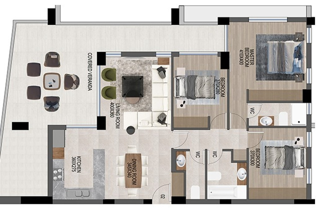 Apartment (Flat) in Moutagiaka Tourist Area, Limassol for Sale