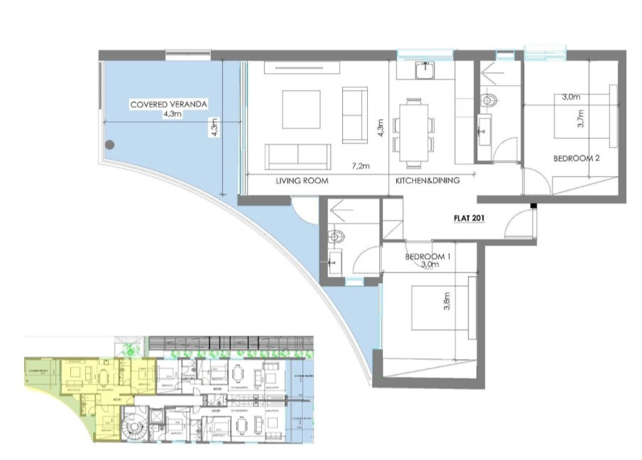 Apartment (Flat) in Agios Andreas, Nicosia for Sale