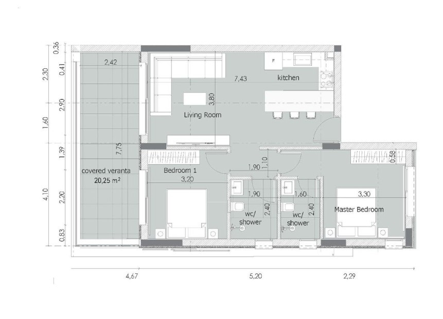 Apartment (Flat) in Agia Fyla, Limassol for Sale