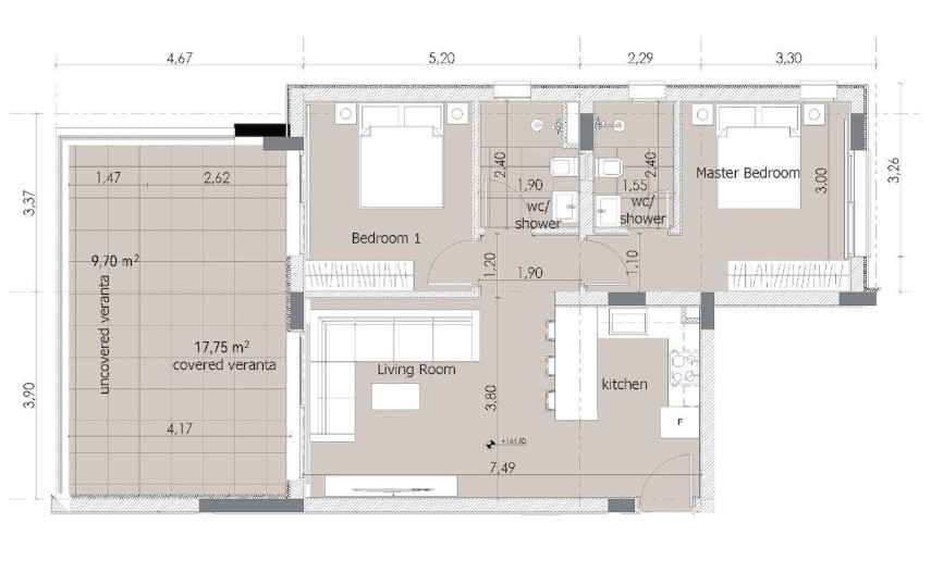 Apartment (Flat) in Agia Fyla, Limassol for Sale