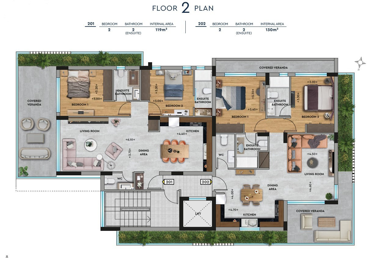 Appartement 2 chambres 130 m² Limassol, Chypre
