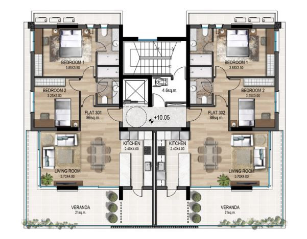 Apartment (Flat) in Agioi Omologites, Nicosia for Sale