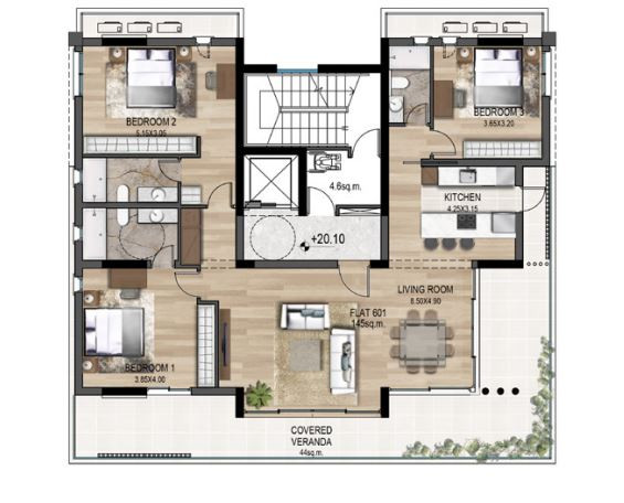 Apartment (Penthouse) in Agioi Omologites, Nicosia for Sale