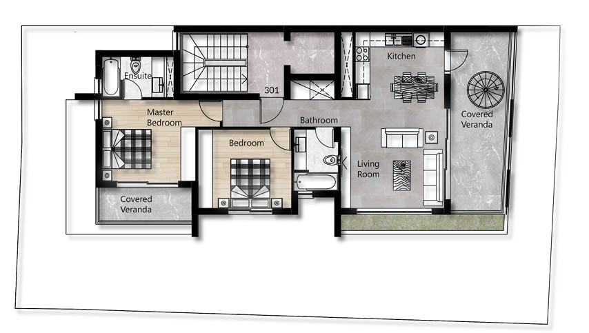 Apartment (Penthouse) in Mesa Geitonia, Limassol for Sale