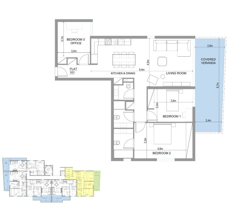 Apartment (Flat) in Aglantzia, Nicosia for Sale