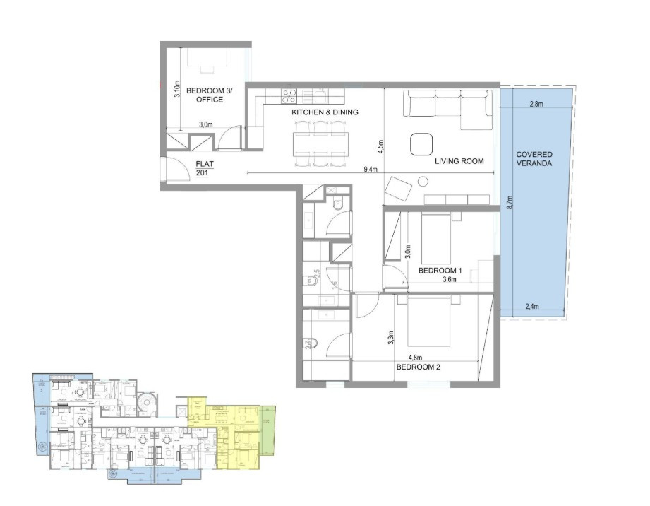 Apartment (Flat) in Aglantzia, Nicosia for Sale