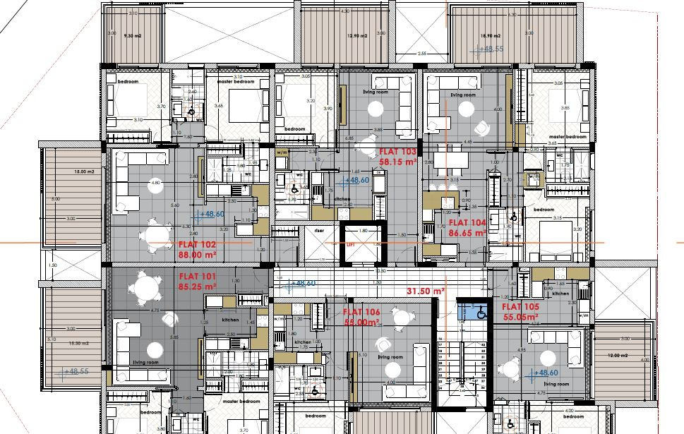 Apartment (Flat) in Petrou kai Pavlou, Limassol for Sale