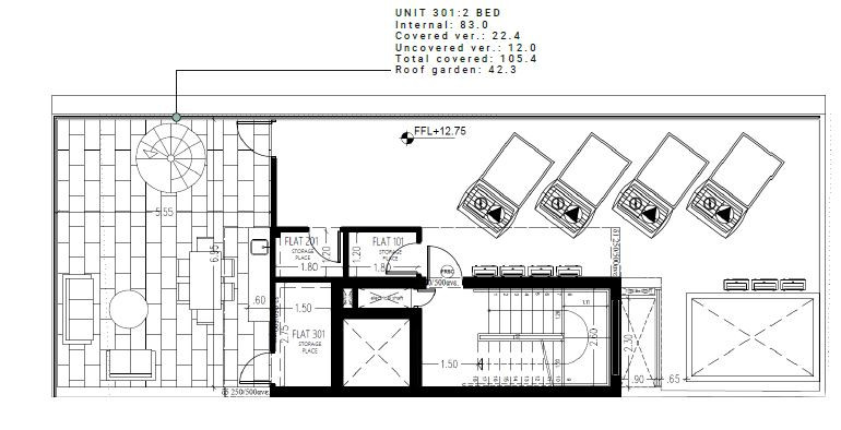 Apartment (Penthouse) in Agioi Anargyroi, Larnaca for Sale